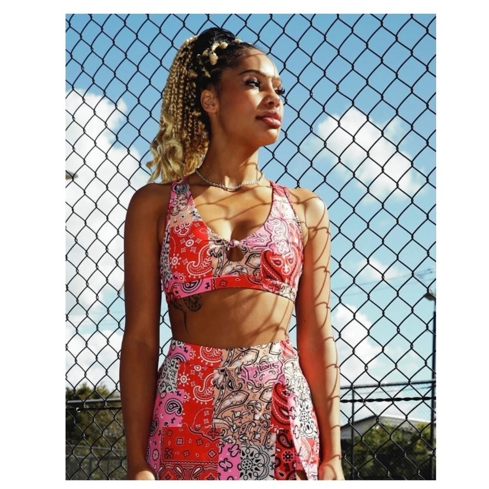 EleVen By Venus Williams Vintage 90s Inspired Tennis Bandana Babe Sports Bra | M